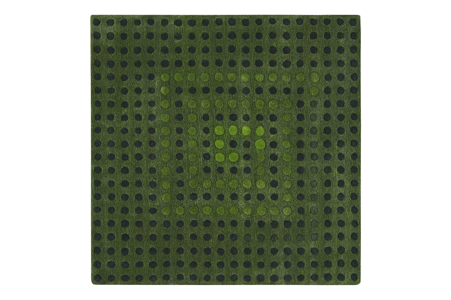 Ullmatta – Avocado Spiral | Handtuftad 200×200 cm