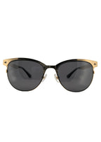Titanium Clubmaster Solglasögon – 24K Guld